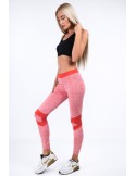 Fitted sports leggings in coral color MR13015 - Online store - Boutique